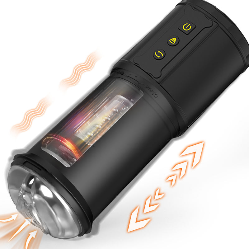 Retractable Rotating & Sucking Deep Throat Male Masturbator