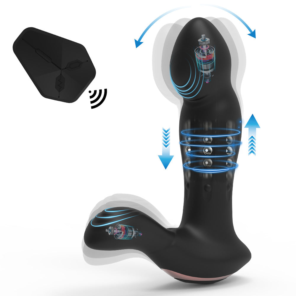 Peristaltic Prostate 10 Frequency Posterior Massager Silicone Charging Anal Plug Male Vibrator Adult Products