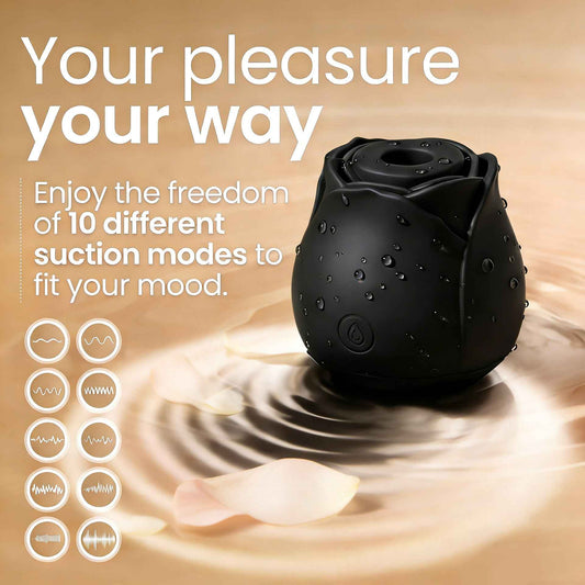 LIMITED EDITION Ebony Bliss - The Original Rose Toy® + Free Storage Bag