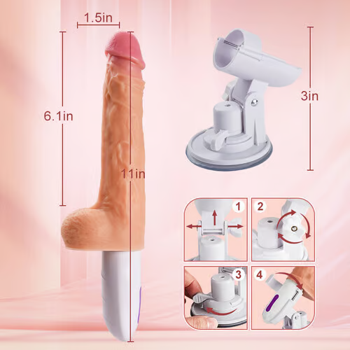 11-inch 8 Thrusting Rotating Vibrating Heating Remote Control Sex Machine
