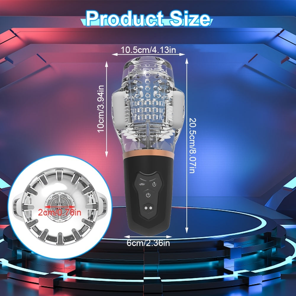 Rocket Sucking & Vibrating Dual Motor Male Masturbation Cup