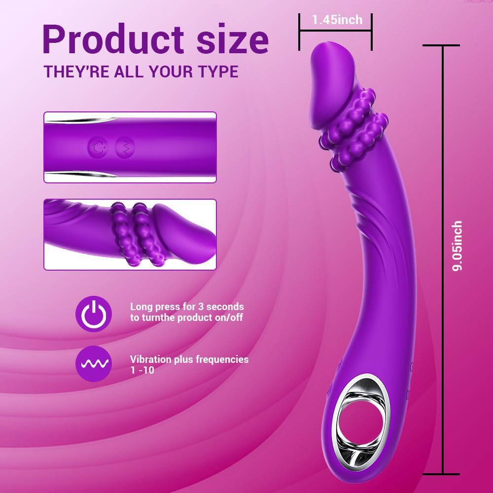 10 Vibration Modes G-spot Dildo Vibrator With Pearls