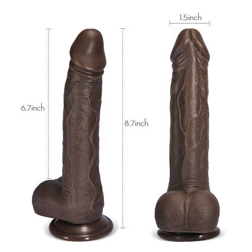 8.7 Inches Yingjue K05 Emulated Black Coffee Masculine Wireless Telescopic Rotating Vibrating Rod Adult Female Sexual Products
