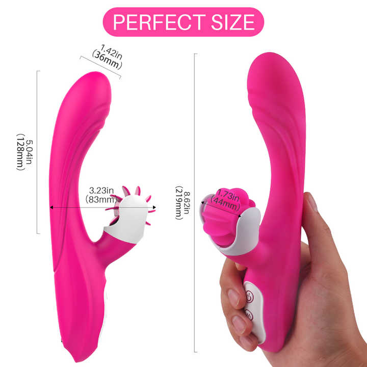 Busy girl windmill 360 rotating dildo anal nipple clitoris g-spot sports massager tongue licking sex toy female vibrator