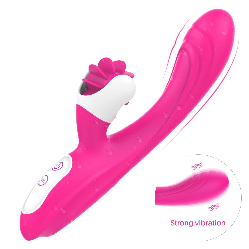 Busy girl windmill 360 rotating dildo anal nipple clitoris g-spot sports massager tongue licking sex toy female vibrator