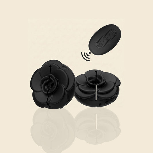 Vibrating Nipple Clamps Rose Nipple Toys With 9 Vibrating Modes & Remote