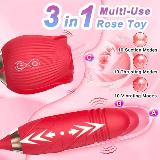 Red RoséTrio 3-in-1 Rose Toy