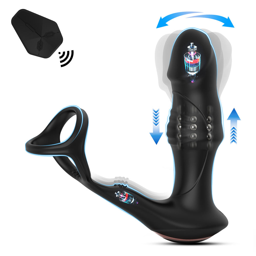 Peristaltic Prostate 10 Frequency Posterior Massager Silicone Charging Anal Plug Male Vibrator Adult Products