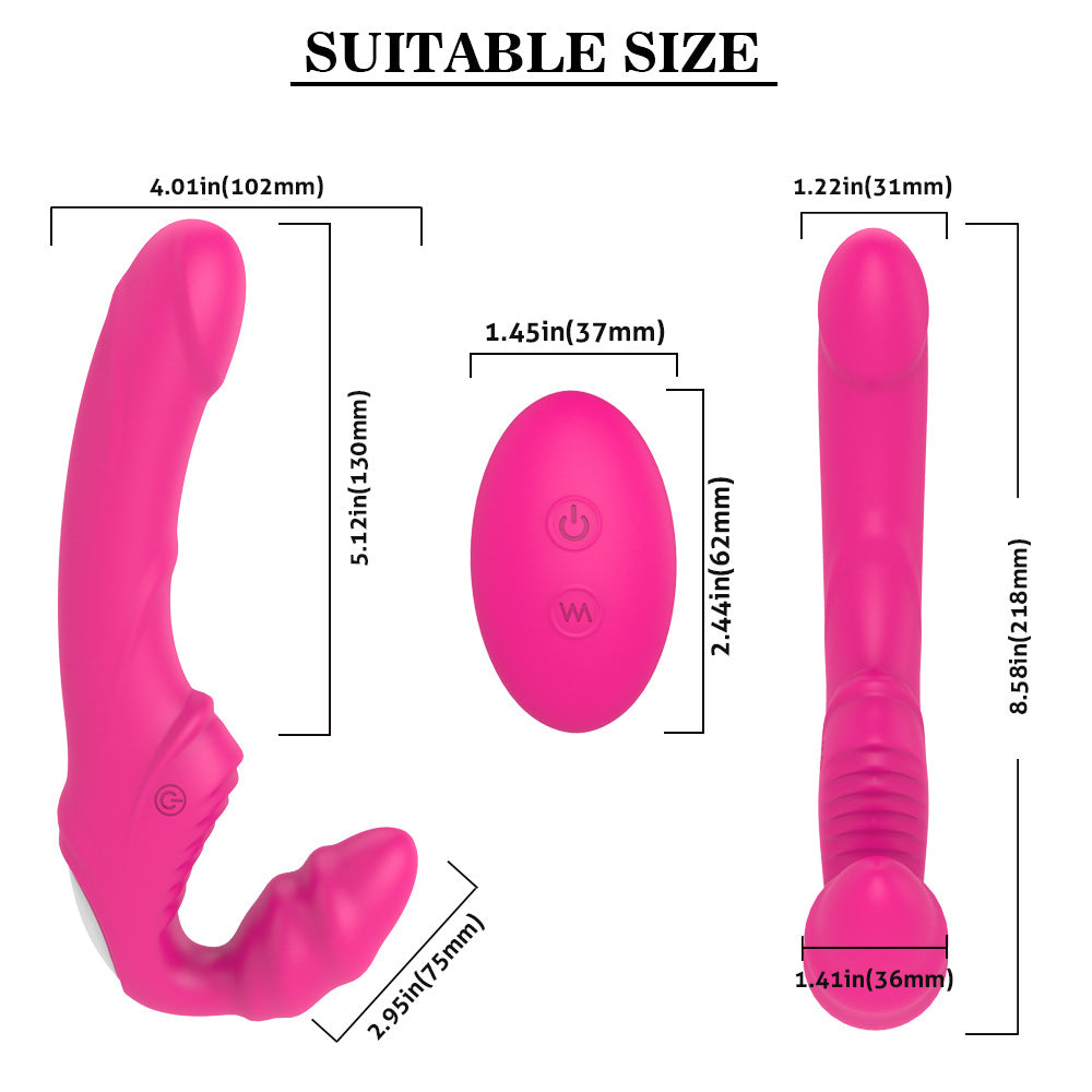 Remote Control Vibrating Strapless Strap-on