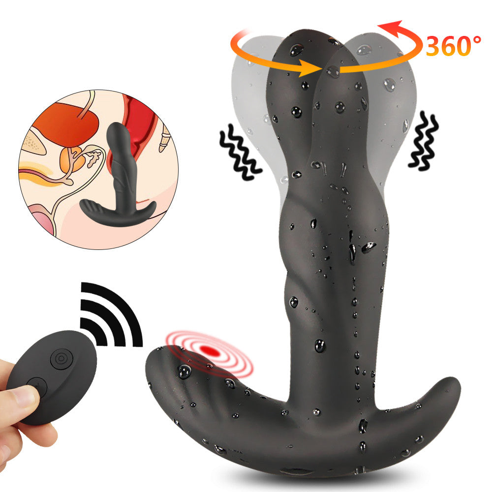 360 Degree Prostate Massager Rotating Anal Vibrator Male Masturbator Butt Plug Vibrators
