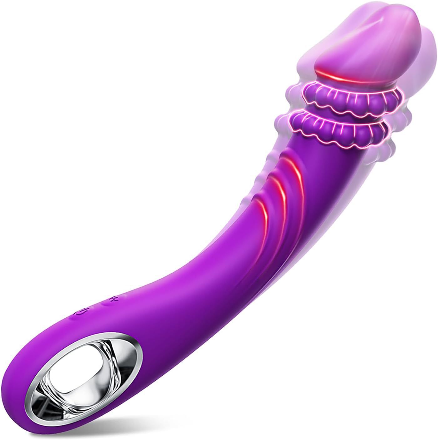 10 Vibration Modes G-spot Dildo Vibrator With Pearls
