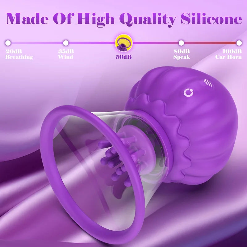 JellyNip Jellyfish Rotating Nipple Vibrator Detachable Suction Cup (1 Pcs)