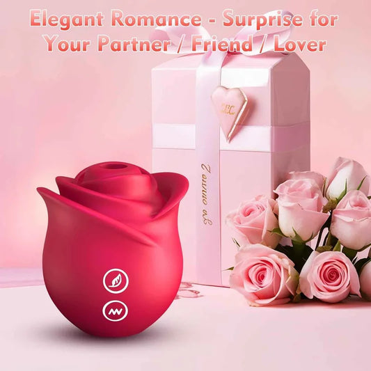 PetalWhisper Rose Suction Vibrator Soft Petals 10 Modes