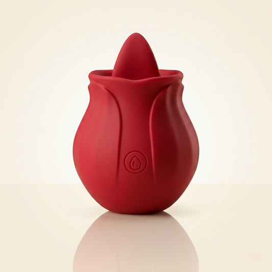 internal ritual no. 18 - rose toy with tongue glide no. 3 & strap-on rose cock ring loop no. 1