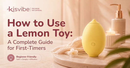 Hands holding a Kisvibe lemon suction toy — how to use a lemon sex toy guide