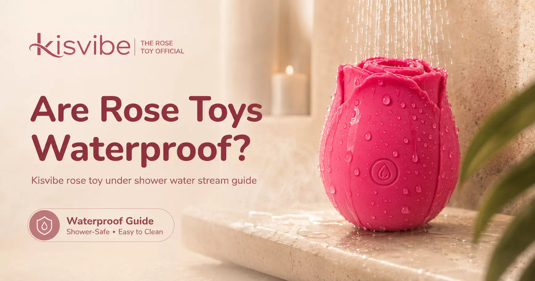 Kisvibe rose toy under shower water stream — are rose toys waterproof guide