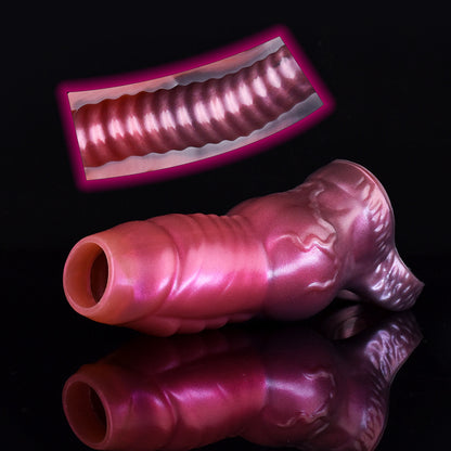 Men's Silicone Dildo Set, Elongated And Thickened Penis Set, Wolf Tooth Set, Sex Toy