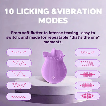 Best Value Set - Rose Licking Vibrator