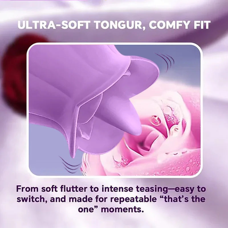 Best Value Set - Rose Licking Vibrator