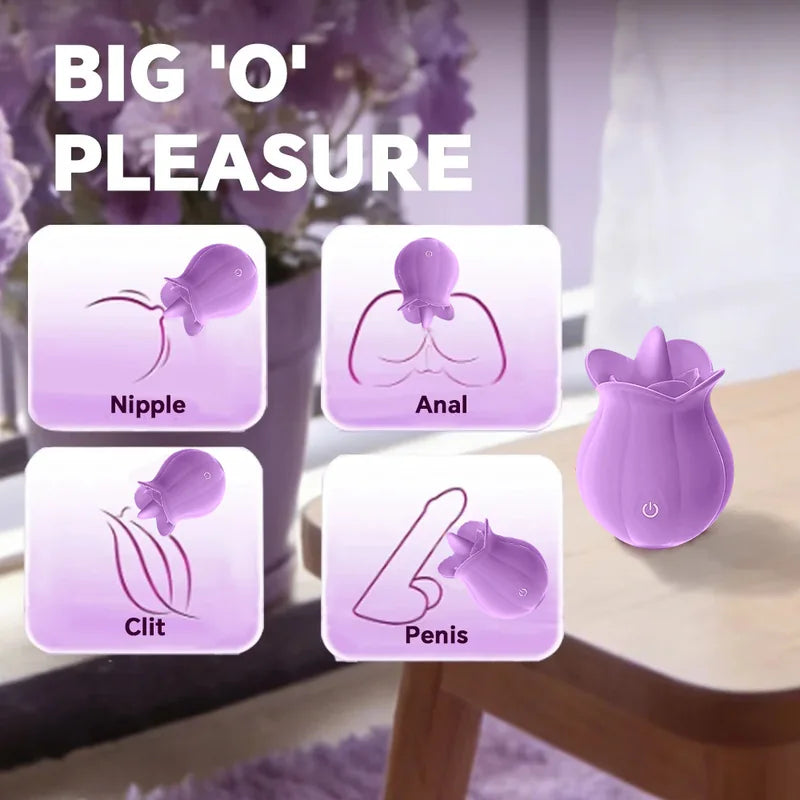Best Value Set - Rose Licking Vibrator