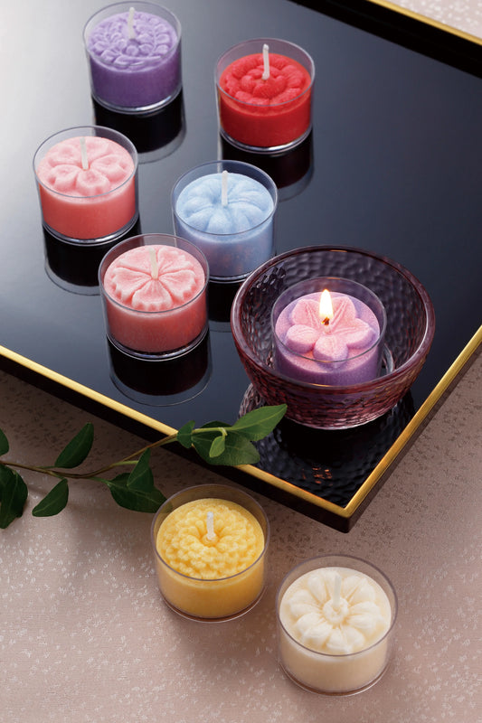 Charming Floral Candles - Set of 12