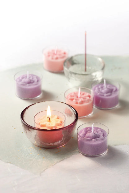 Charming Floral Candles - Set of 12
