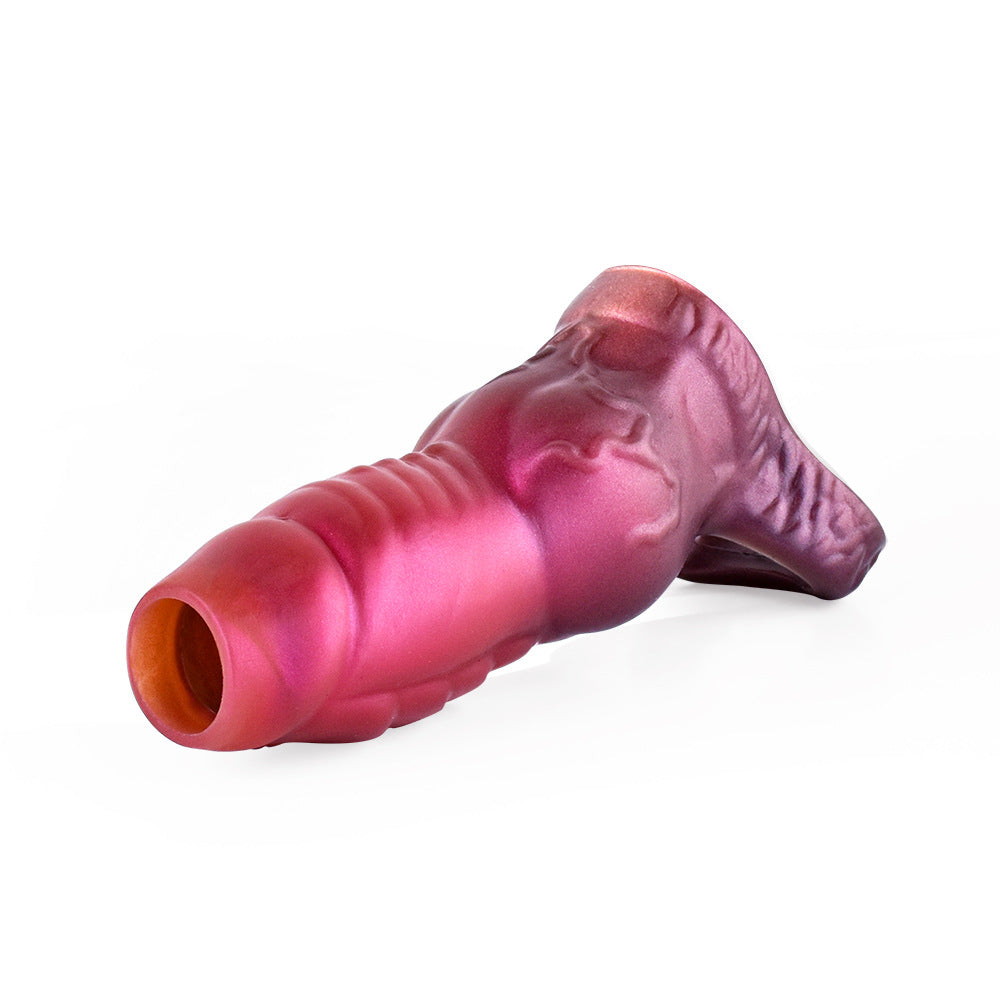 Men's Silicone Dildo Set, Elongated And Thickened Penis Set, Wolf Tooth Set, Sex Toy