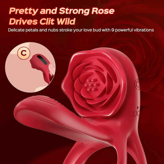 sensory ritual no. 07 - rose cock ring bond no. 1 & rose vibrating nipple clamps no. 2