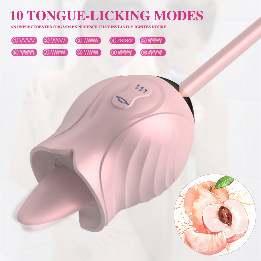 New Rose Full Court Flower Generation 6 G-spot Tongue Licking Vibration Constant Temperature Double Headed Female Masturbation Device Female Fun Products