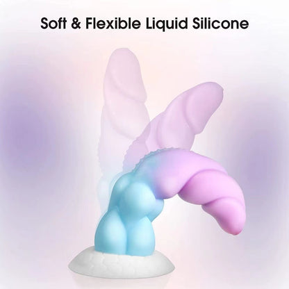 Threaded Couple Silicone Dildo Soft Particles Backyard Adult Sex Toy