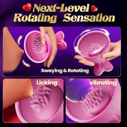 5-in-1 Wearable Nipple Sucker Vibrator 7 Rotating Modes for Couples