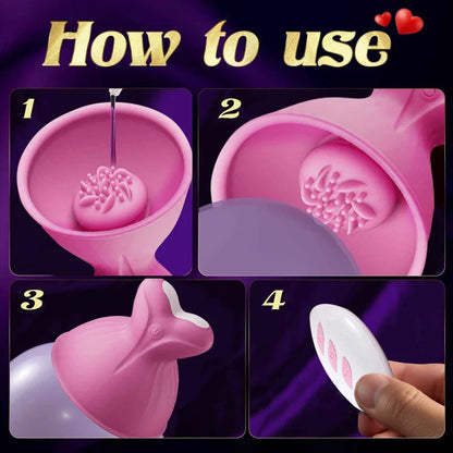 5-in-1 Wearable Nipple Sucker Vibrator 7 Rotating Modes for Couples