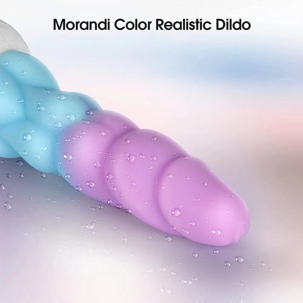 Threaded Couple Silicone Dildo Soft Particles Backyard Adult Sex Toy