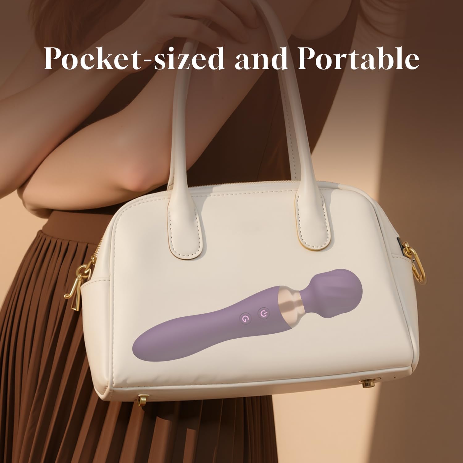 Sex Toys Women, Dual-Ended Dildo Vibrator Wand, 24 Vibration Patterns, Powerful Quiet Motor, Adult Sex Toy, Cordless & Waterproof Massager Solo & Couple Clitoral Nipple Weight Toys - Purple