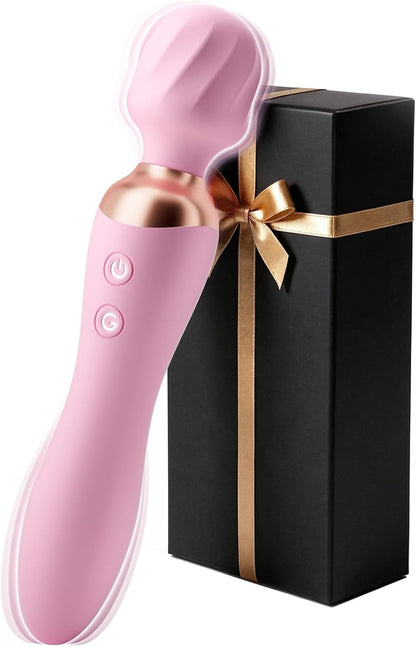 Sex Toys Women, Dual-Ended Dildo Vibrator Wand, 24 Vibration Patterns, Powerful Quiet Motor, Adult Sex Toy, Cordless & Waterproof Massager Solo & Couple Clitoral Nipple Weight Toys - Purple