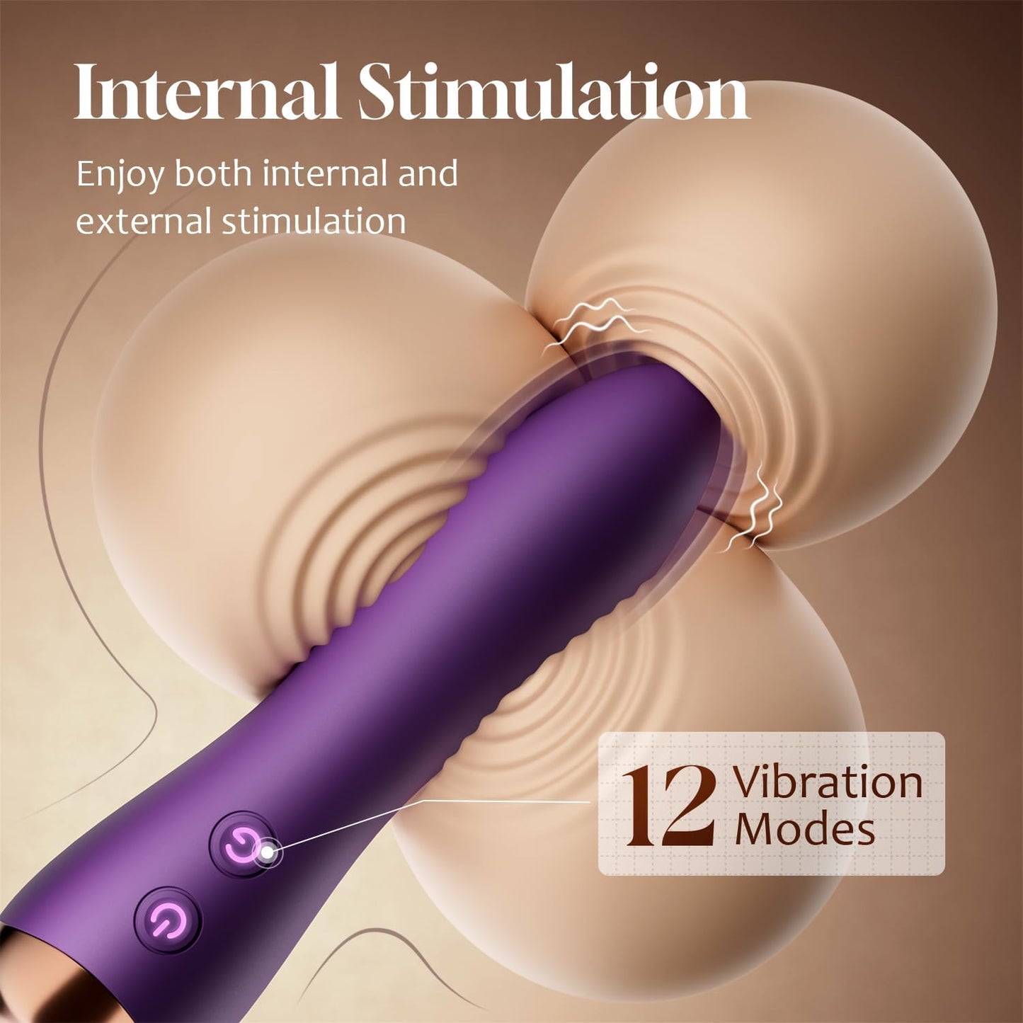 Sex Toys Women, Dual-Ended Dildo Vibrator Wand, 24 Vibration Patterns, Powerful Quiet Motor, Adult Sex Toy, Cordless & Waterproof Massager Solo & Couple Clitoral Nipple Weight Toys - Purple