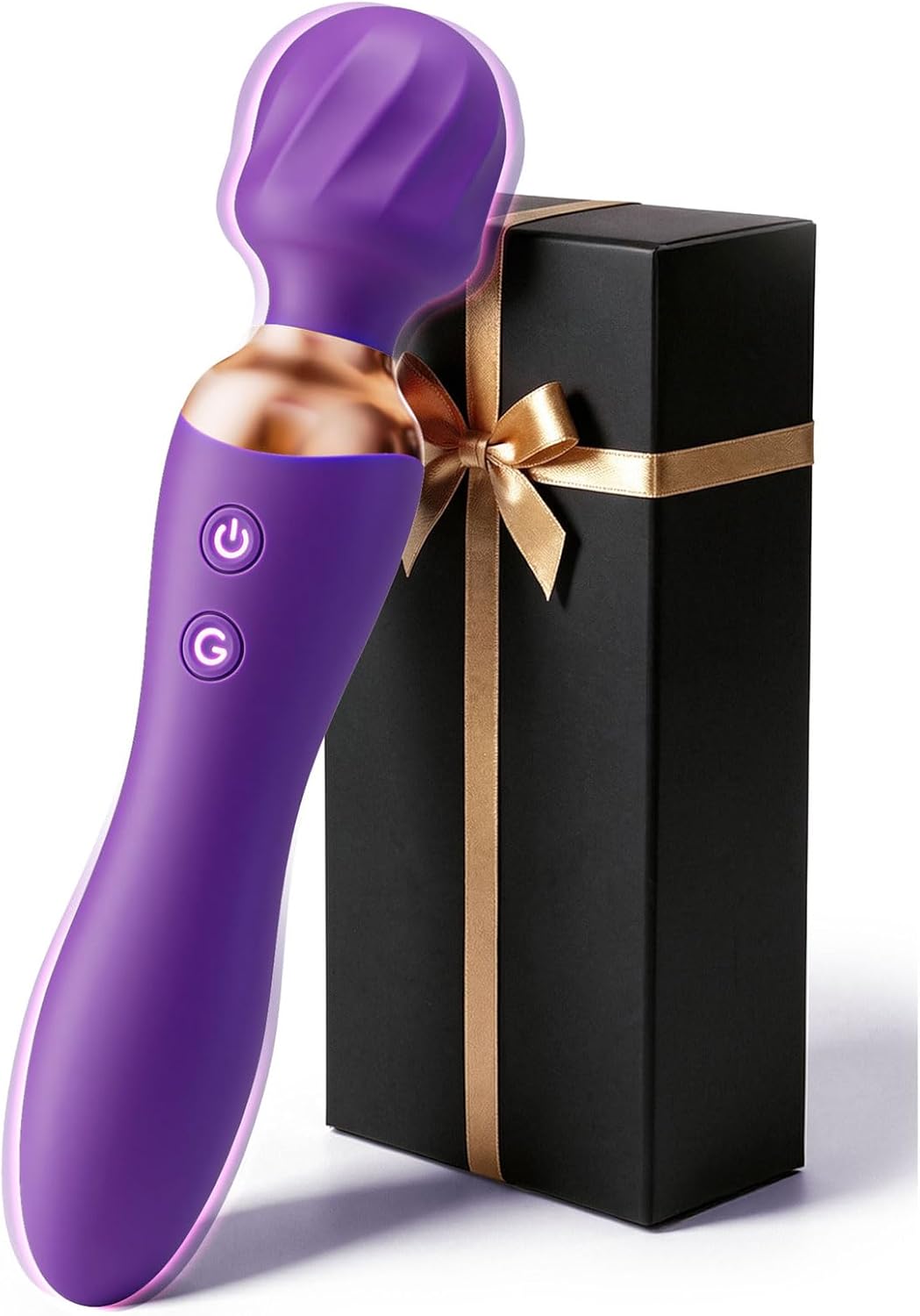 Sex Toys Women, Dual-Ended Dildo Vibrator Wand, 24 Vibration Patterns, Powerful Quiet Motor, Adult Sex Toy, Cordless & Waterproof Massager Solo & Couple Clitoral Nipple Weight Toys - Purple