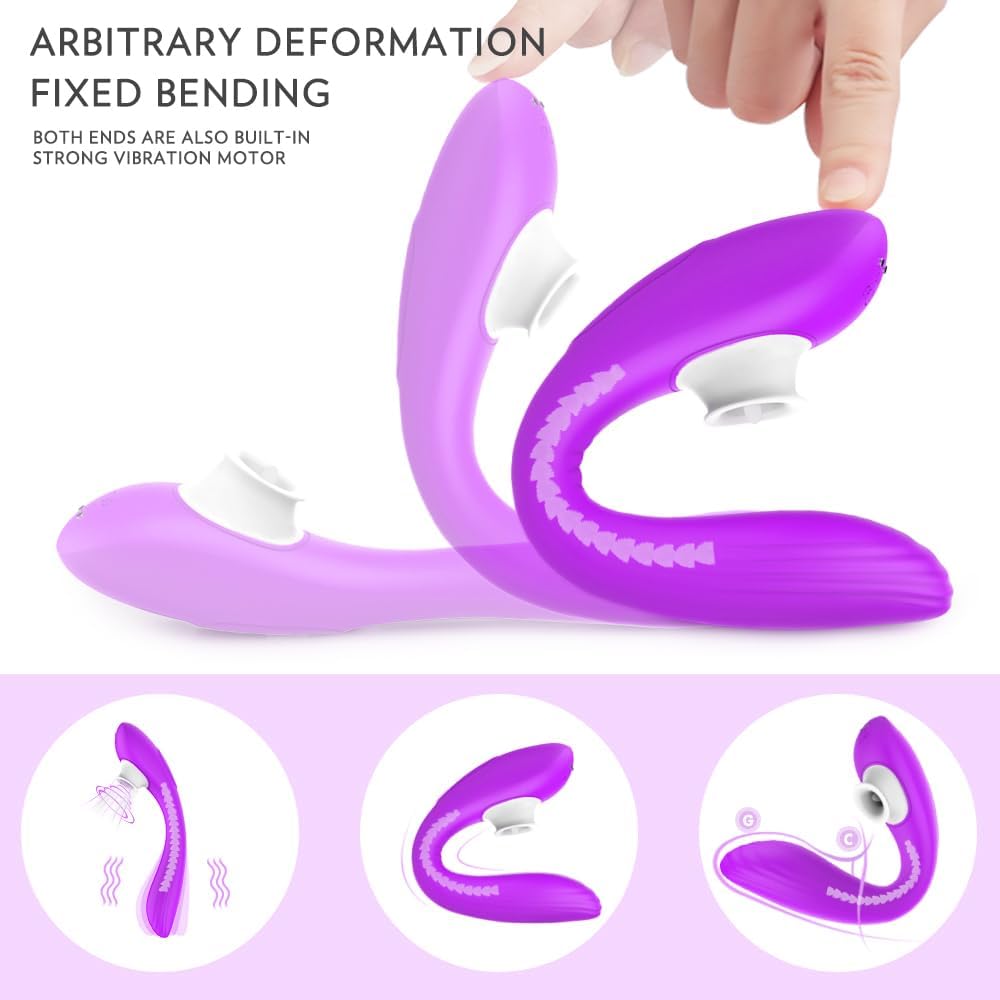 Clitoris 3 in 1 Dildo Clitoris g-spot Sex Toys Massager Tongue Licker Female Sucking Vibrator