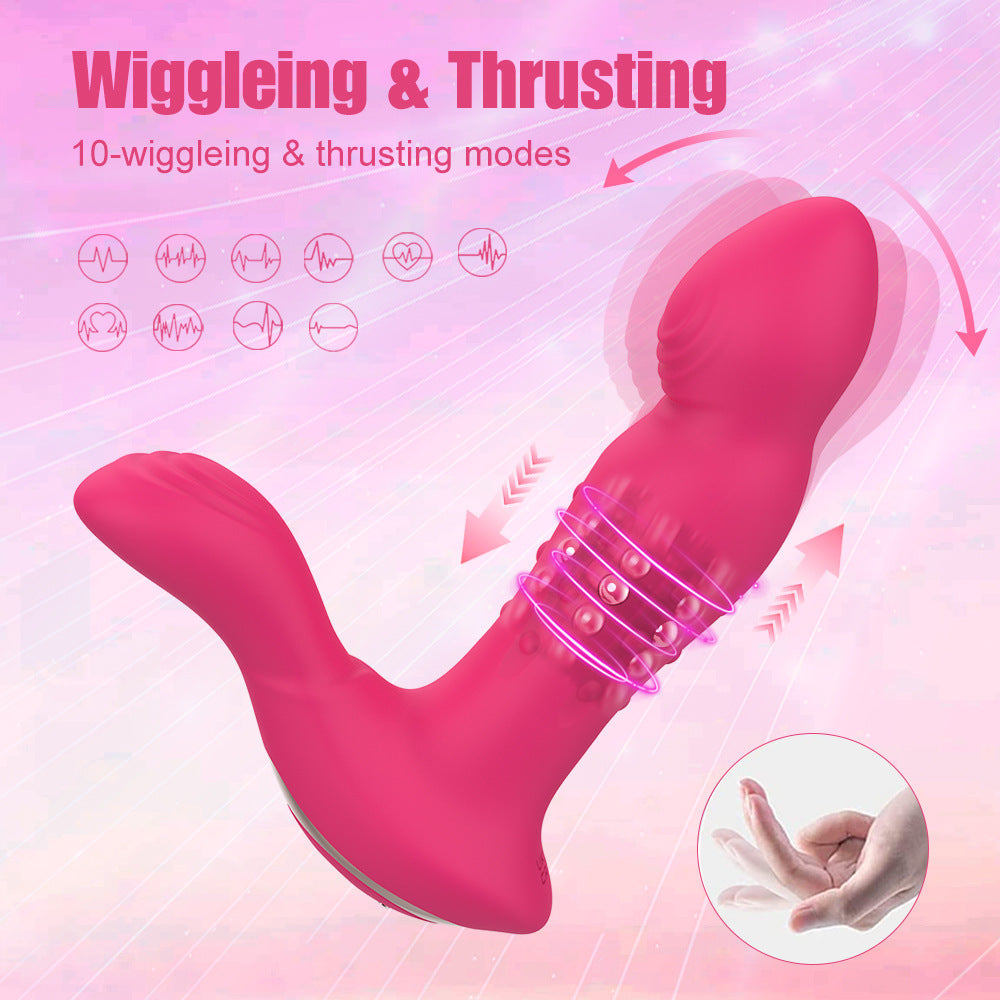 Peristaltic Prostate 10 Frequency Posterior Massager Silicone Charging Anal Plug Male Vibrator Adult Products