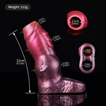 Men's Silicone Dildo Set, Elongated And Thickened Penis Set, Wolf Tooth Set, Sex Toy