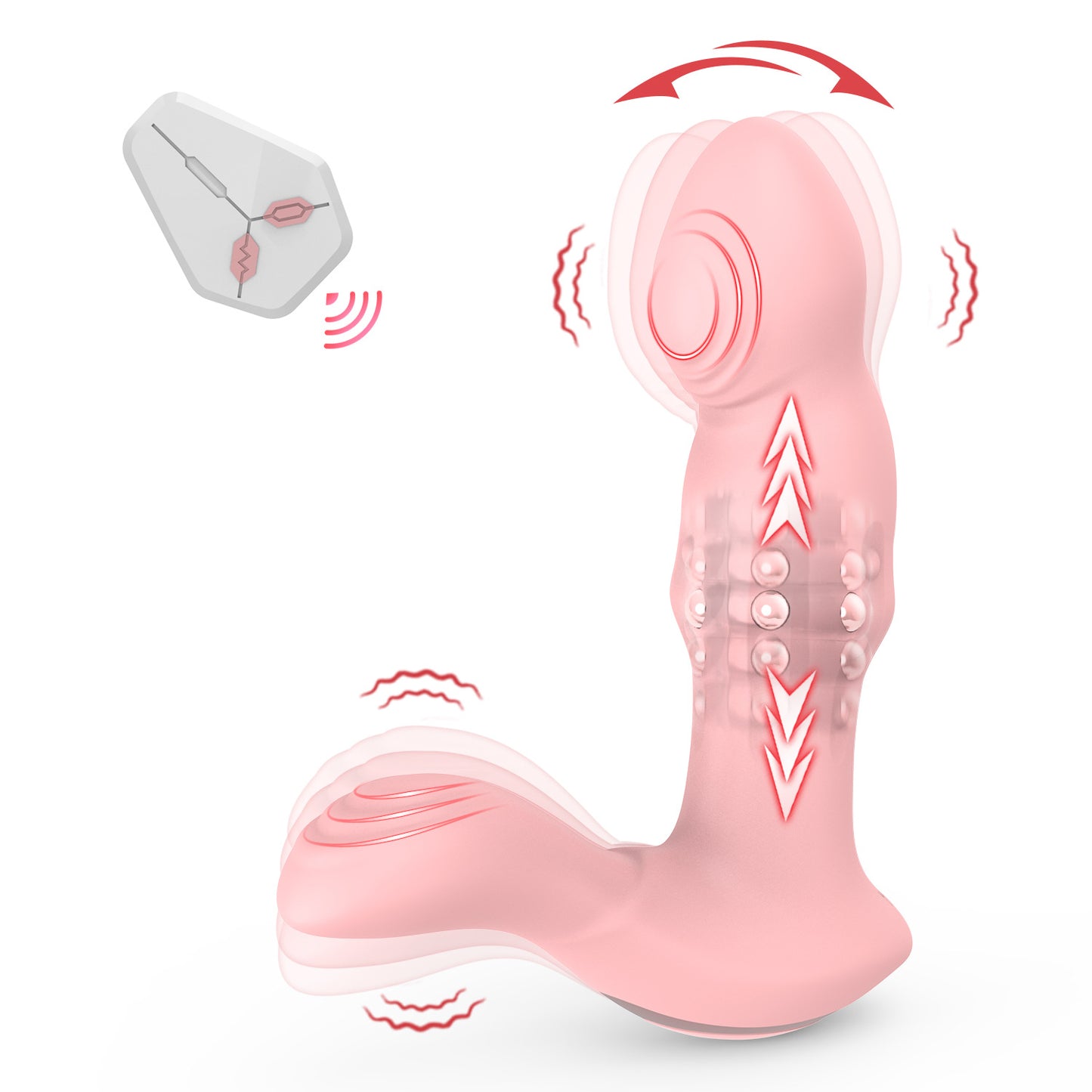 Peristaltic Prostate 10 Frequency Posterior Massager Silicone Charging Anal Plug Male Vibrator Adult Products