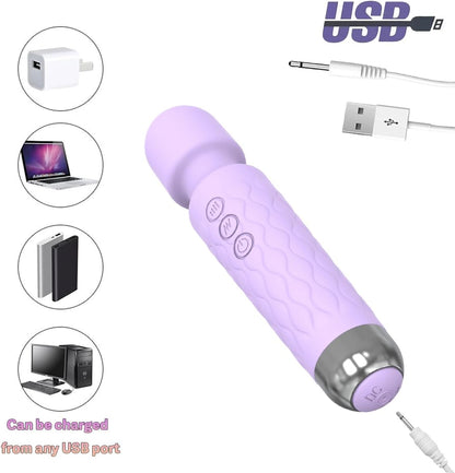 Power Wand Massager for Women – 20 Vibration Modes, Rechargeable