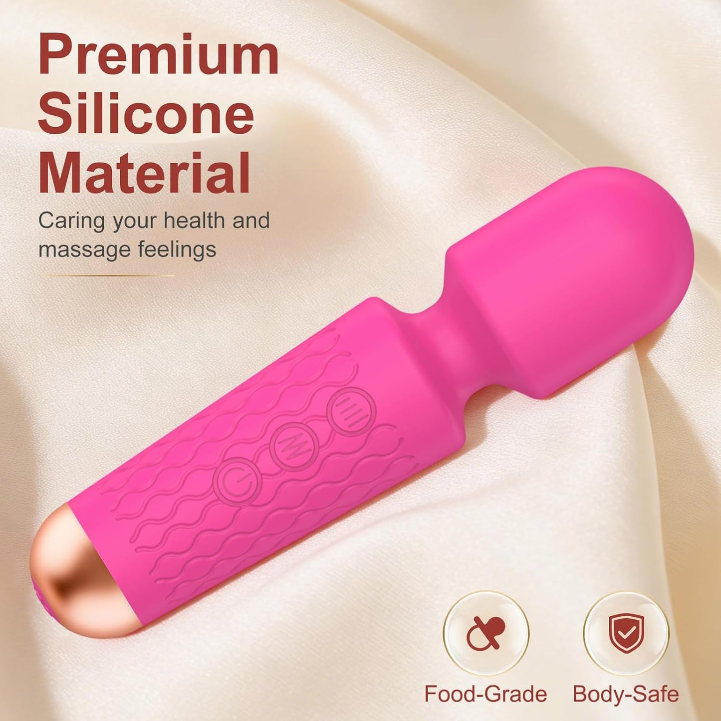 Power Wand Massager for Women – 20 Vibration Modes, Rechargeable