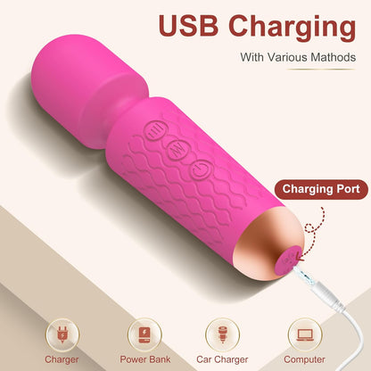 Power Wand Massager for Women – 20 Vibration Modes, Rechargeable