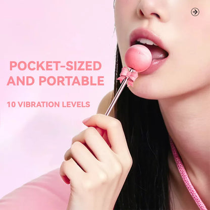 Lollipop Vibrator 10-Frequency Strong Shock Double-Headed Available Point Tide AV Stick