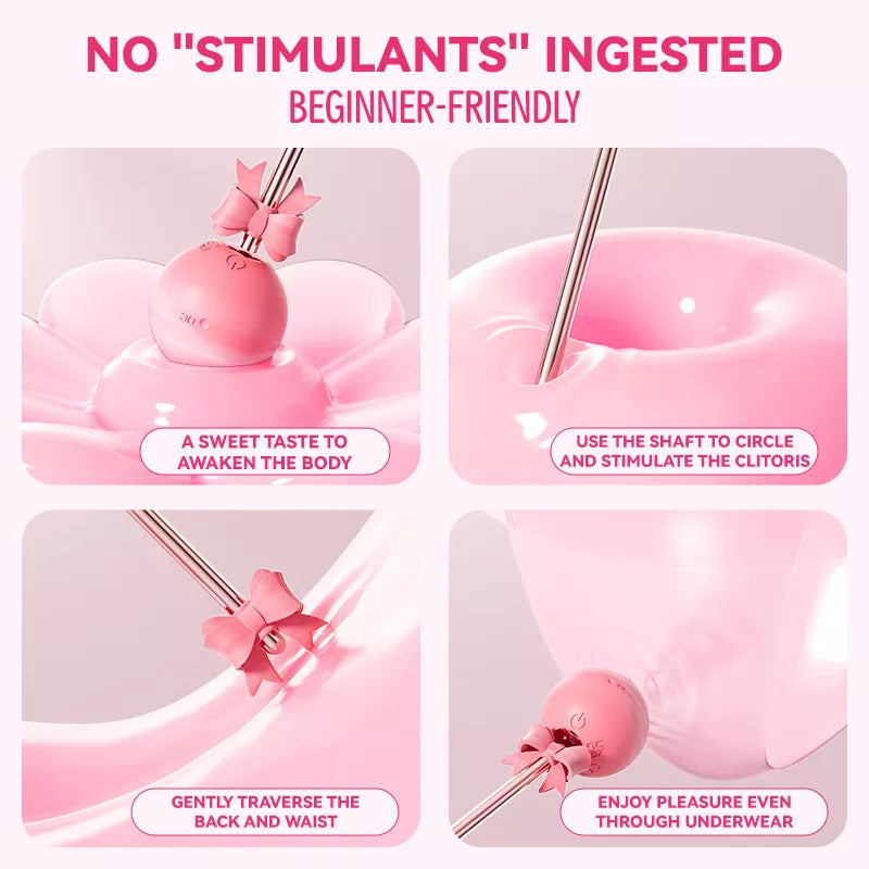 Lollipop Vibrator 10-Frequency Strong Shock Double-Headed Available Point Tide AV Stick