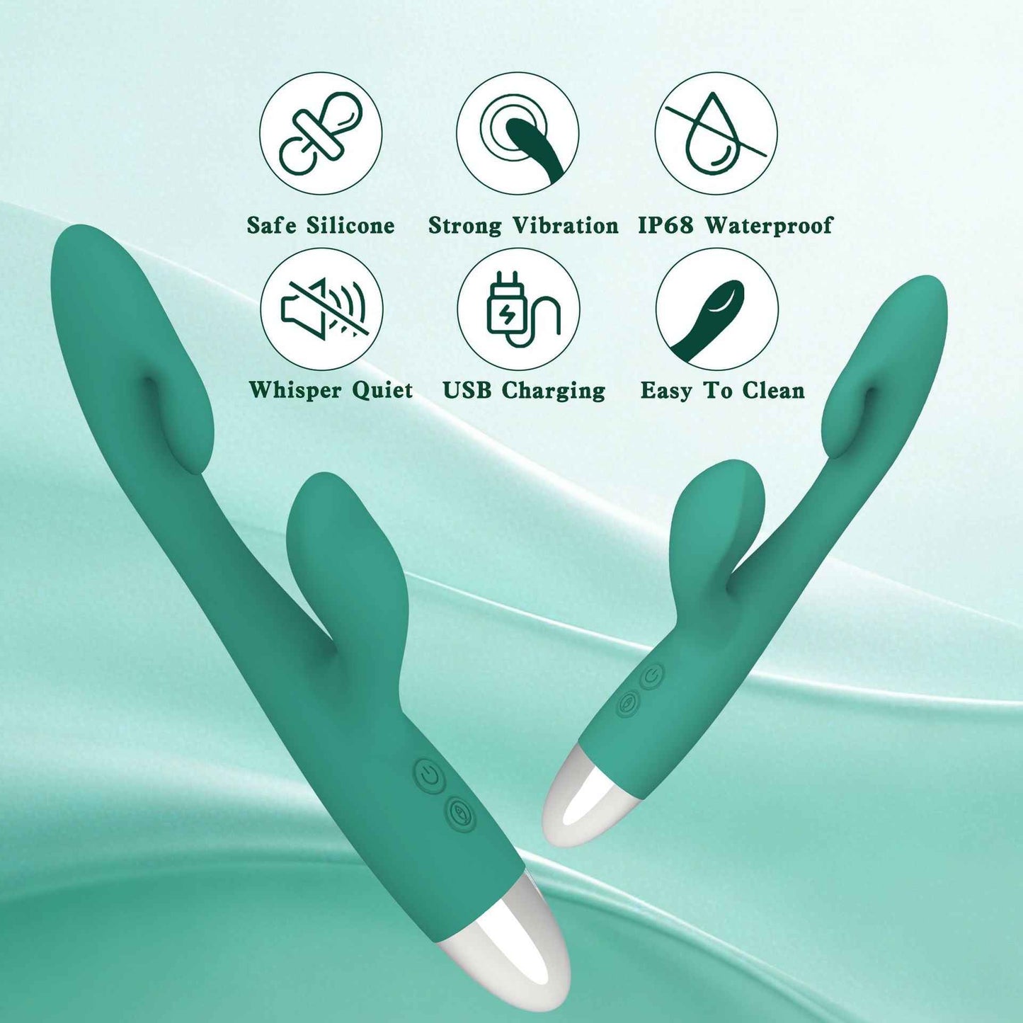 Dual-Head Vibrating Massager for Women – G-Spot & Clitoral Stimulation