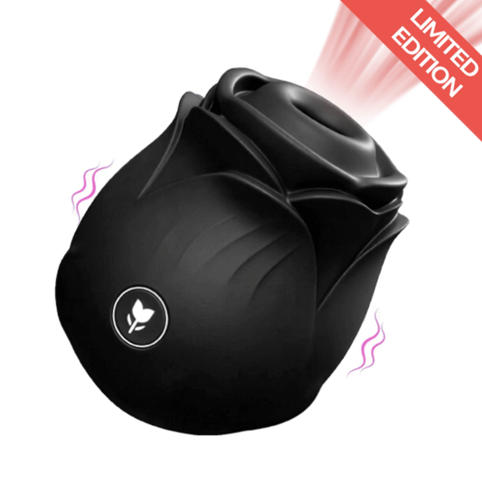 LIMITED EDITION Black Amora - Rose Suction Toy Waterproof Pleasure - Kisvibe
