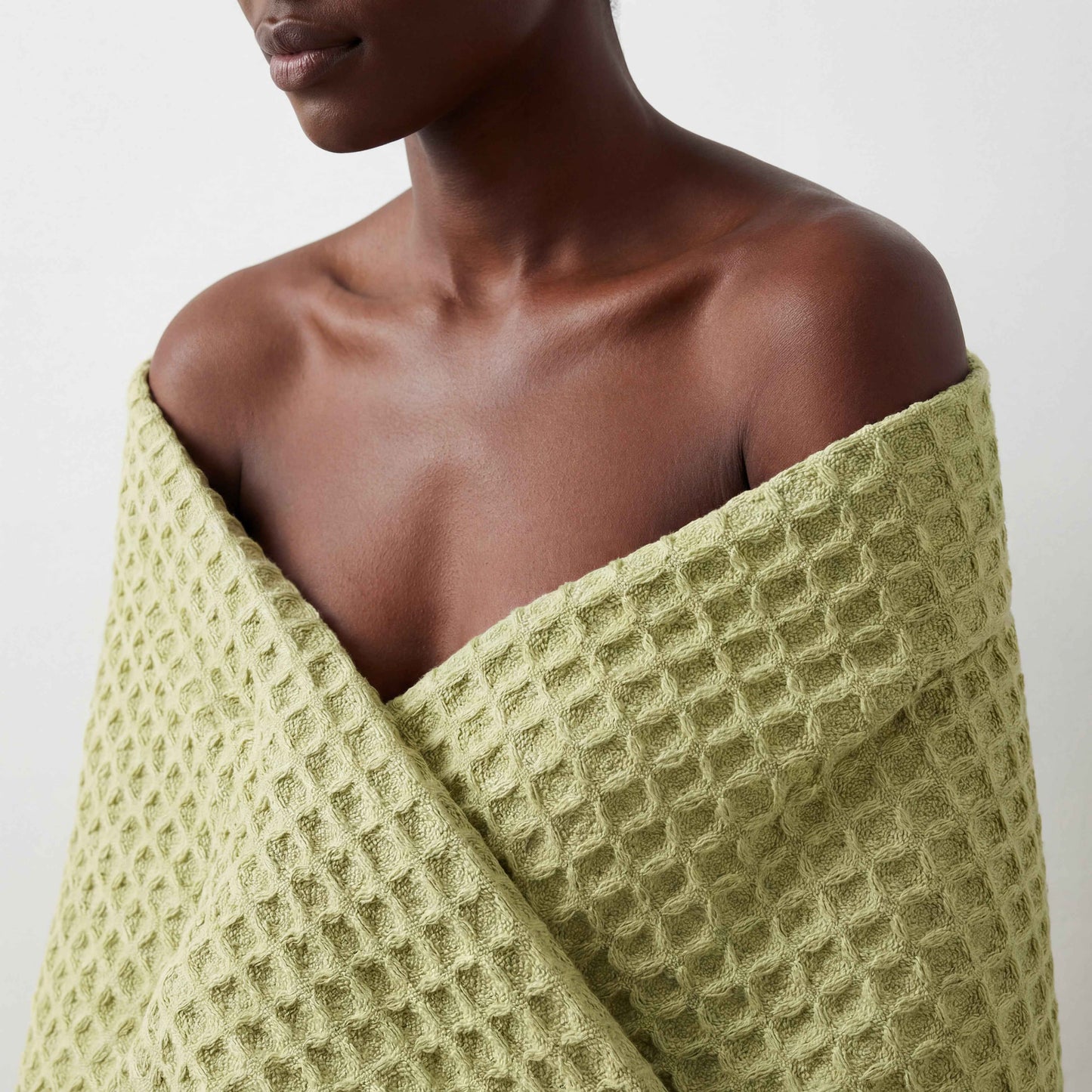 Waffle-Knit Pure Cotton Towel