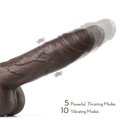 8.7 Inches  Yingjue K05 Emulated Black Coffee Masculine Wireless Telescopic Rotating Vibrating Rod Adult Female Sexual Products